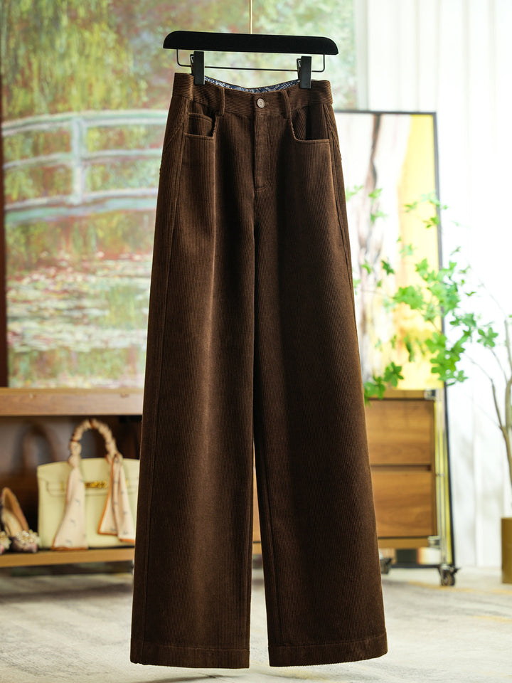 Women's Stylish Wide-Cut Cord Trousers Mune Fashion