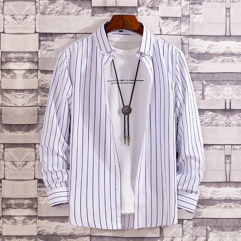 Men's casual shirt jacket made of a light cotton blend with button-down collar Mune Fashion