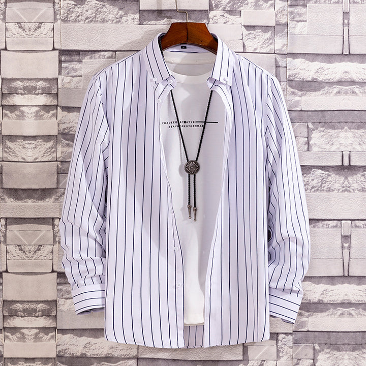 Men's casual shirt jacket made of a light cotton blend with button-down collar Mune Fashion