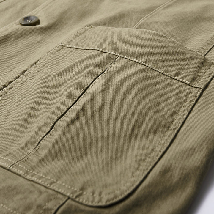 Men's casual cotton twill blazer with patch pockets and striped lining Mune Fashion