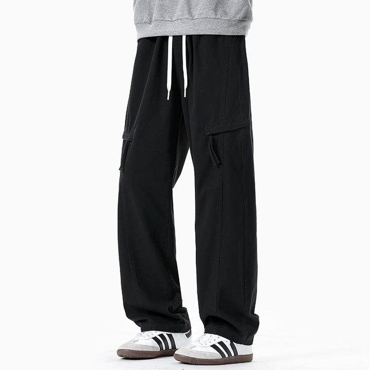Men's Loose Cargo Jogging Pants in Baggy Cut with Drawstring & Multiple Pockets Mune Fashion