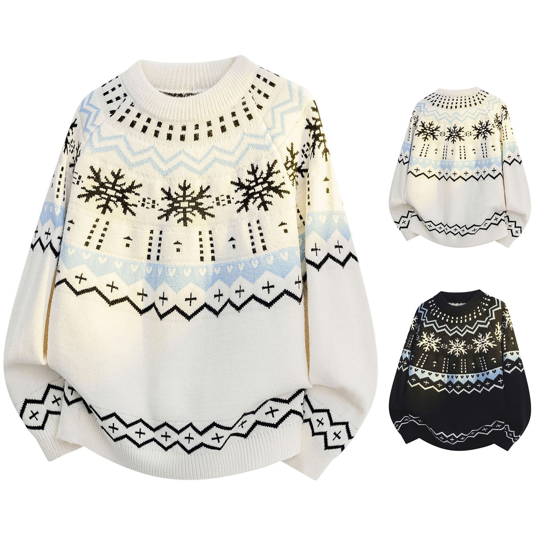 Women Soft Knit Sweater with Winter Motif Mune Fashion