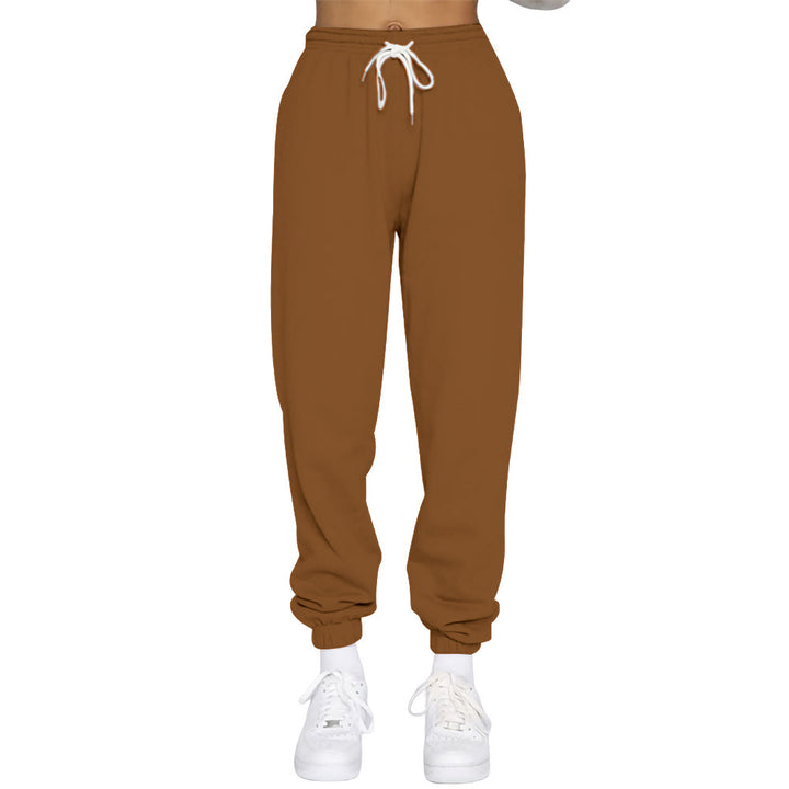 Women high-waisted tapered jogging pants with drawstring and elastic ankle cuffs Mune Fashion