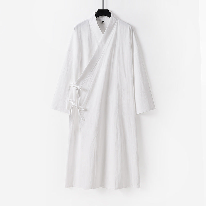 Unisex Longer Kimono Coat with Tie Belt, Loose Fit and Minimalist Silhouette Mune Fashion