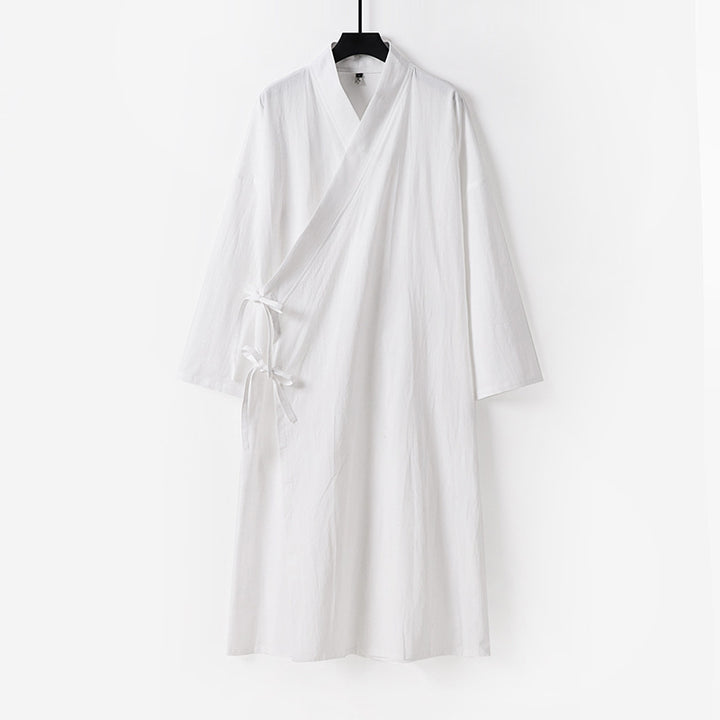 Unisex Longer Kimono Coat with Tie Belt, Loose Fit and Minimalist Silhouette Mune Fashion