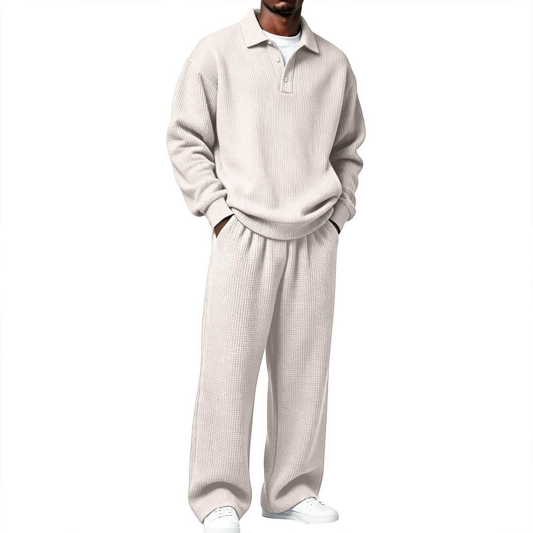Men's Comfortable Leisure Suit with Collar Mune Fashion