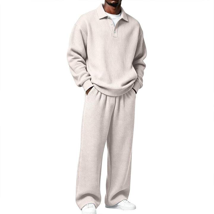 Men's Comfortable Leisure Suit with Collar Mune Fashion