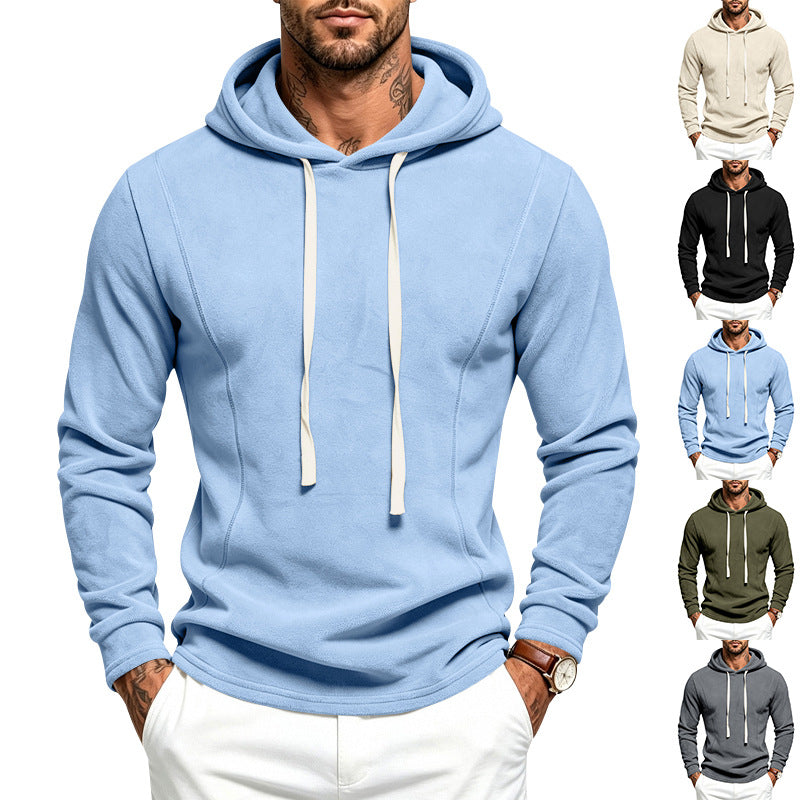 Men's Fluffy Hoodie made of Teddy Fleece with Drawstring Hem Mune Fashion