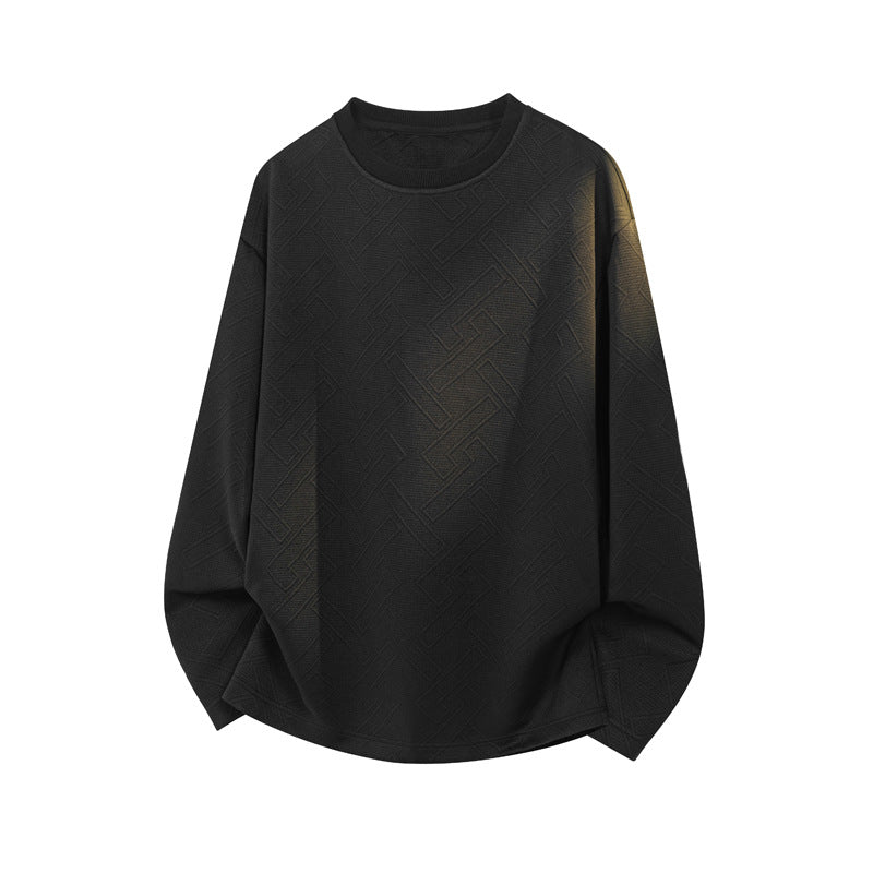 Men's Stylish Sweatshirt with Distinctive Structure Pattern Mune Fashion