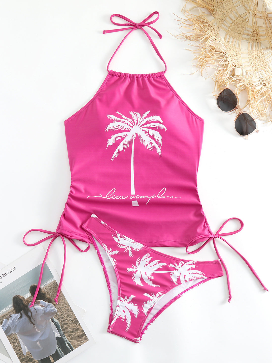 Ladies trendy bikini set with palm motif Mune Fashion
