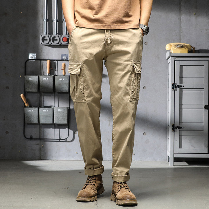 Men's Urban Ripstop Cargo Jogger with Elastic Comfort Waistband and Multiple Flap Pockets Mune Fashion