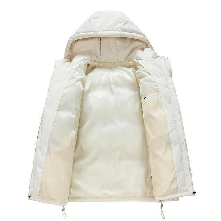 Men's minimalist oversized padded coat with quilted thermo filling and drawstring hood Mune Fashion