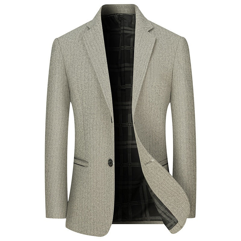 Men's Houndstooth Blazer in Slim Fit with Half-Lined Interior Mune Fashion