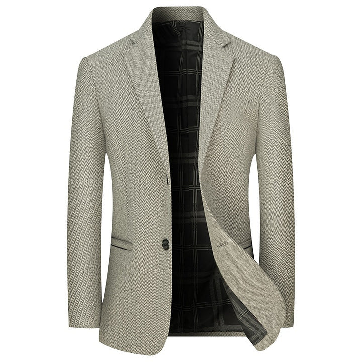 Men's Houndstooth Blazer in Slim Fit with Half-Lined Interior Mune Fashion