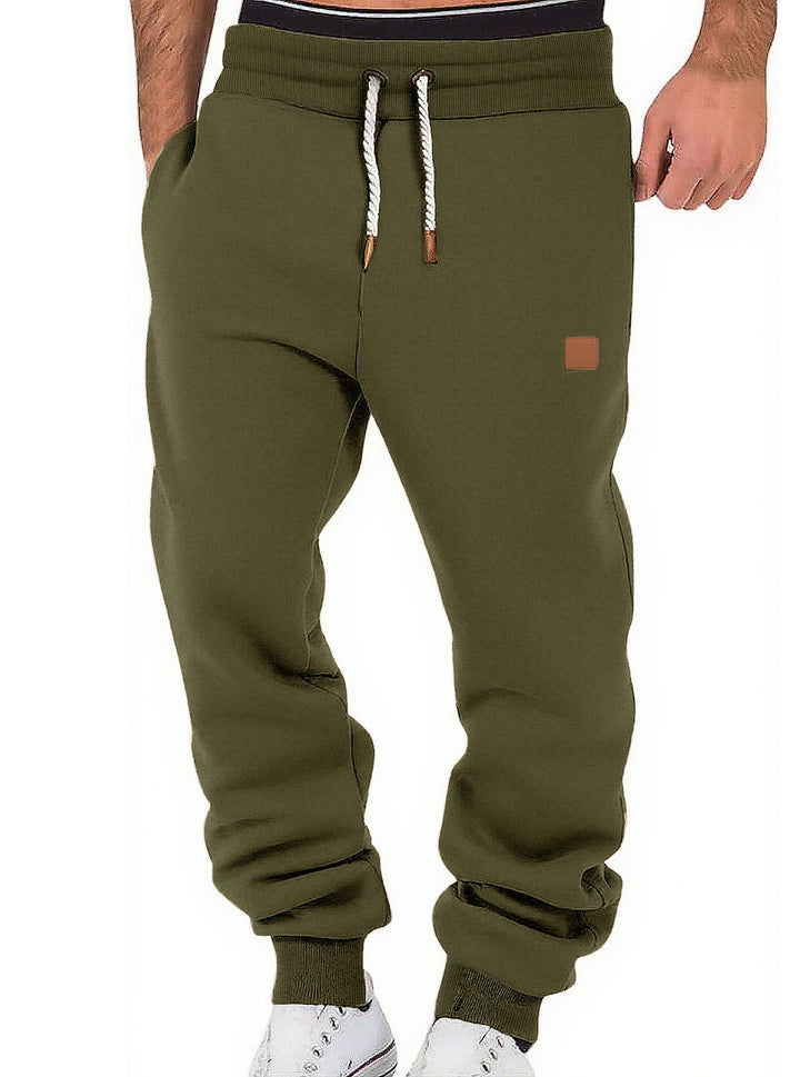 Men's Relax-Fit Fleece Jogging Pants with Cuffs and Drawstring Mune Fashion