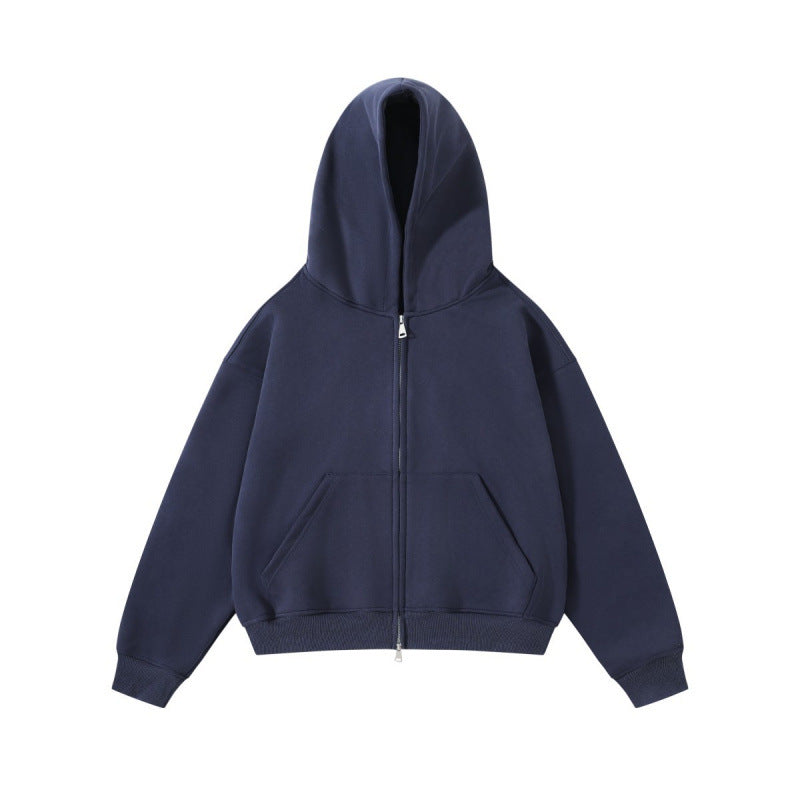 Unisex Oversize Hoodie with full zip and kangaroo pockets made of cotton fleece Mune Fashion