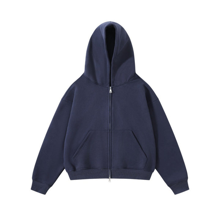Unisex Oversize Hoodie with full zip and kangaroo pockets made of cotton fleece Mune Fashion