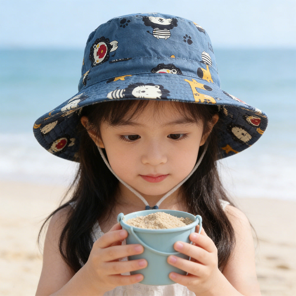 Unisex children's sun hat with reversible design, chin strap, and high UV protection Mune Fashion
