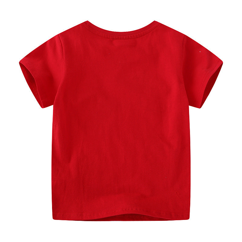 Boys T-Shirt with colorful dinosaur appliqués Mune Fashion
