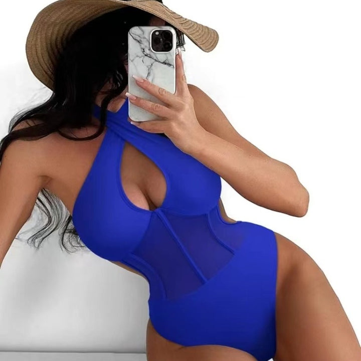 Women Designer Swimsuit with Elegant V-Neck Mune Fashion