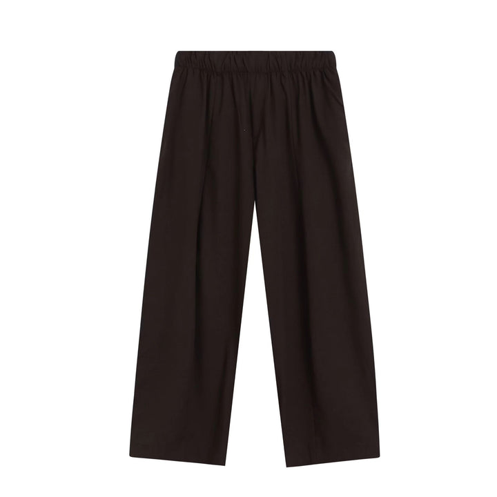 Women's Wide Culotte Pants with Elastic Waist and Straight Hem Mune Fashion
