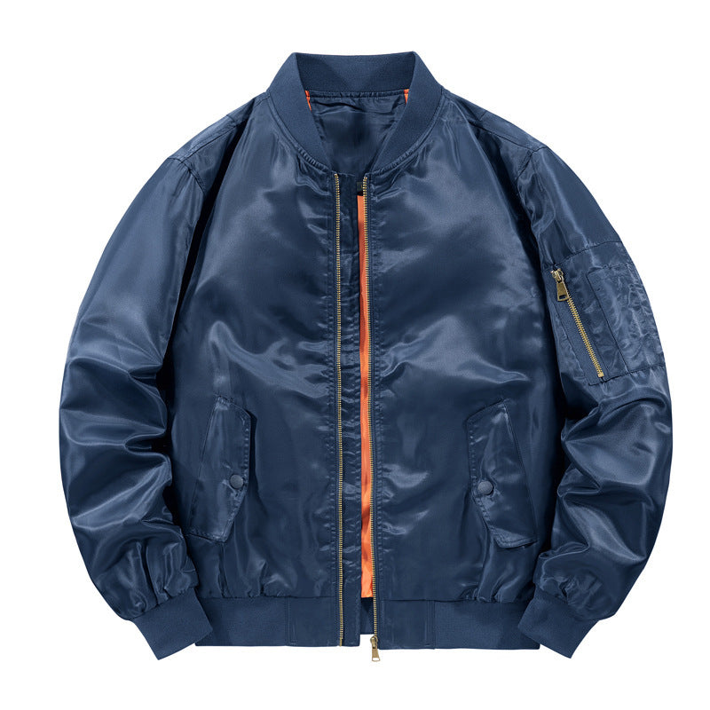 Men's lightweight pilot bomber with contrast lining and sleeve utility pocket Mune Fashion