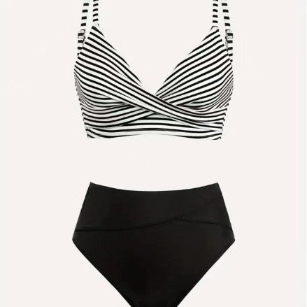 Women's High-Cut Bikini Set with Wrap Top Mune Fashion