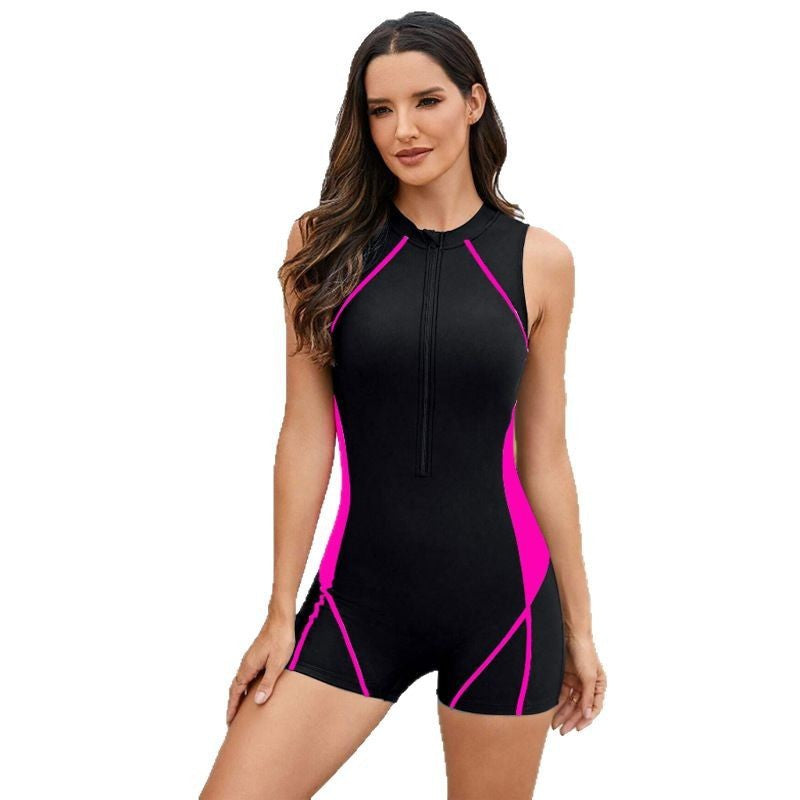 Women's sporty swimsuit with zipper Mune Fashion