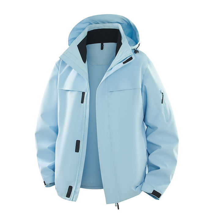 Men's Urban Softshell Outdoor Jacket with Hood, Concealed Zipper and Multiple Pockets Mune Fashion