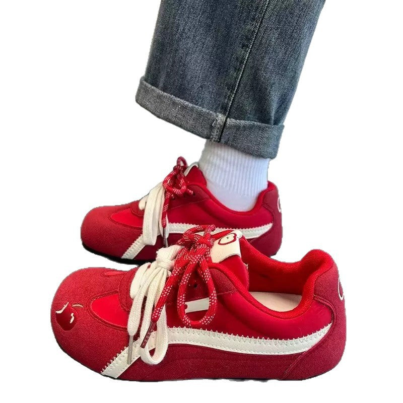 Women's Sporty Sneakers with Innovative Lacing and Colorful Design Mune Fashion