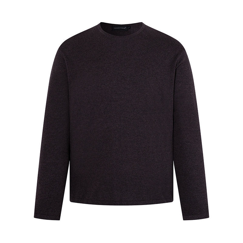 Men's fine knit sweater with round neck and straight cut Mune Fashion