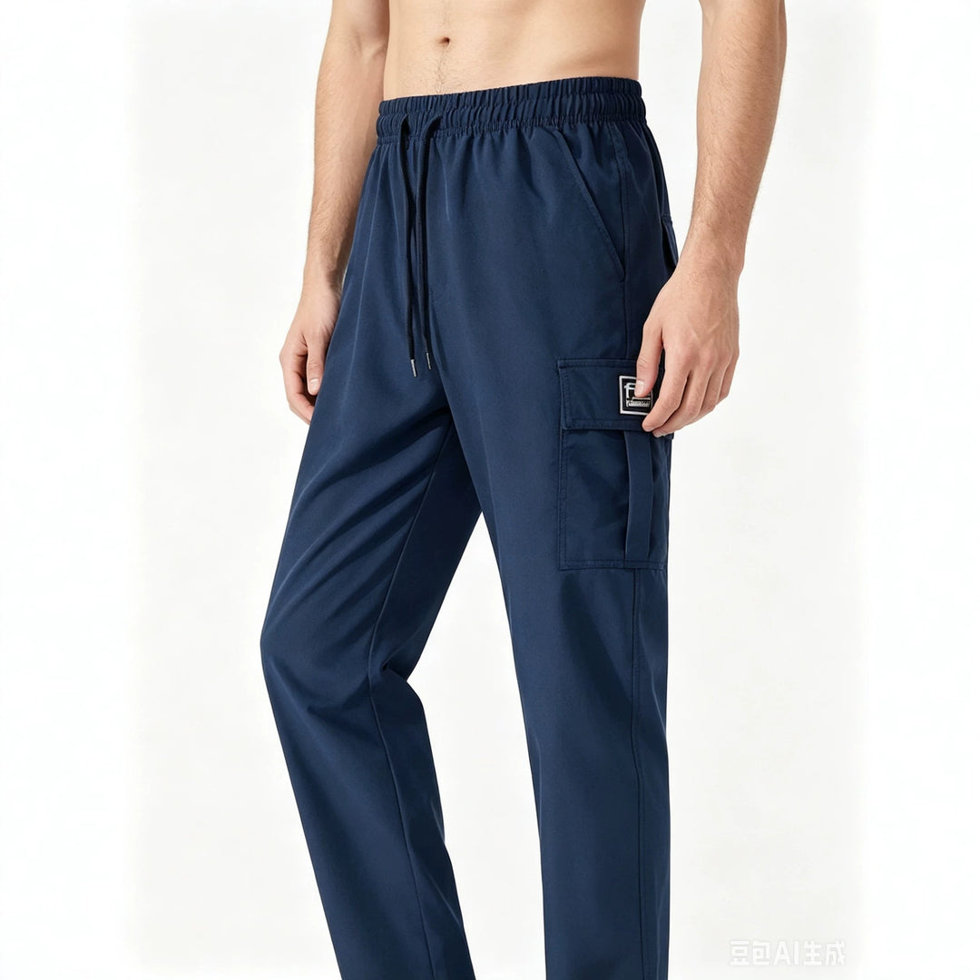 Men's cargo pants with elastic waistband and practical pockets Mune Fashion