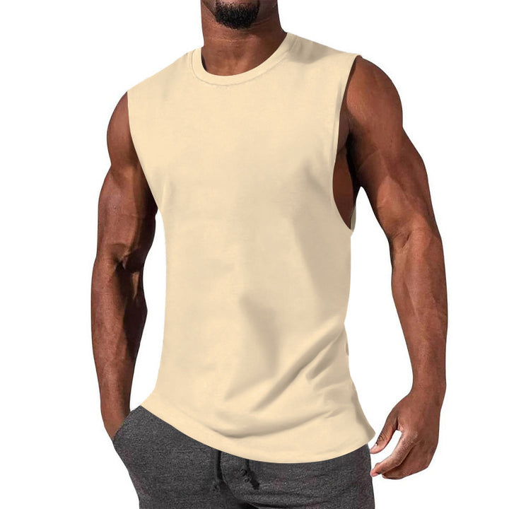 Men's athletic tank top with extra deep arm cut and elastic cotton blend Mune Fashion