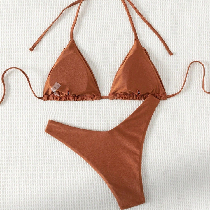 Women's Triangle Bikini with Ruffles Mune Fashion