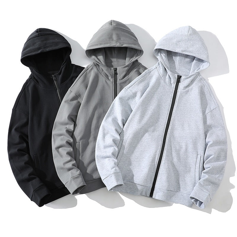 Unisex Oversize Hooded Zip Jacket made of soft fleece with a full zipper and side pockets Mune Fashion