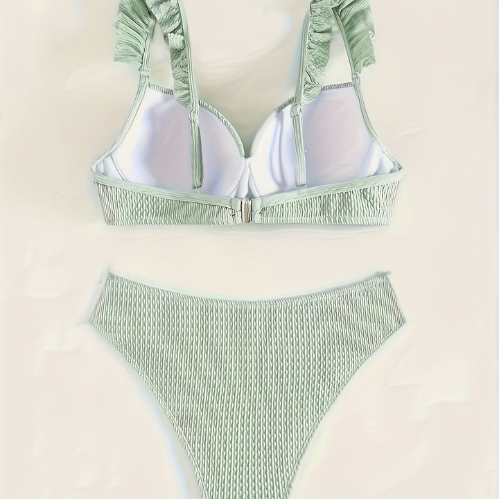 Women Bikini Set with gathered top and high-waisted bottom Mune Fashion