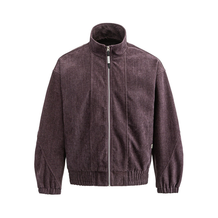 Unisex Boxy Bomber Jacket made of structured denim look with high standing collar Mune Fashion