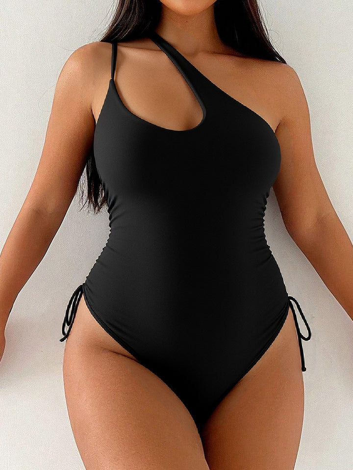 Women's One-Sided Cut Swimsuit with Adjustable Side Straps Mune Fashion