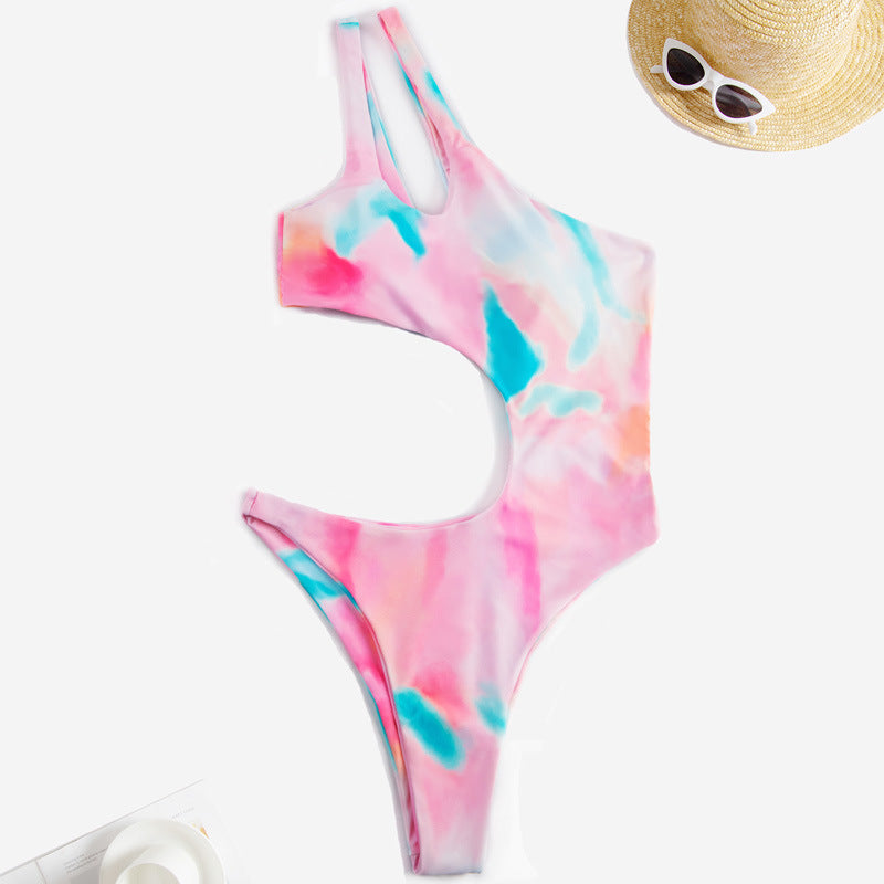 Women's One-Piece Swimsuit with Innovative Cut-Out and Asymmetric Design Mune Fashion