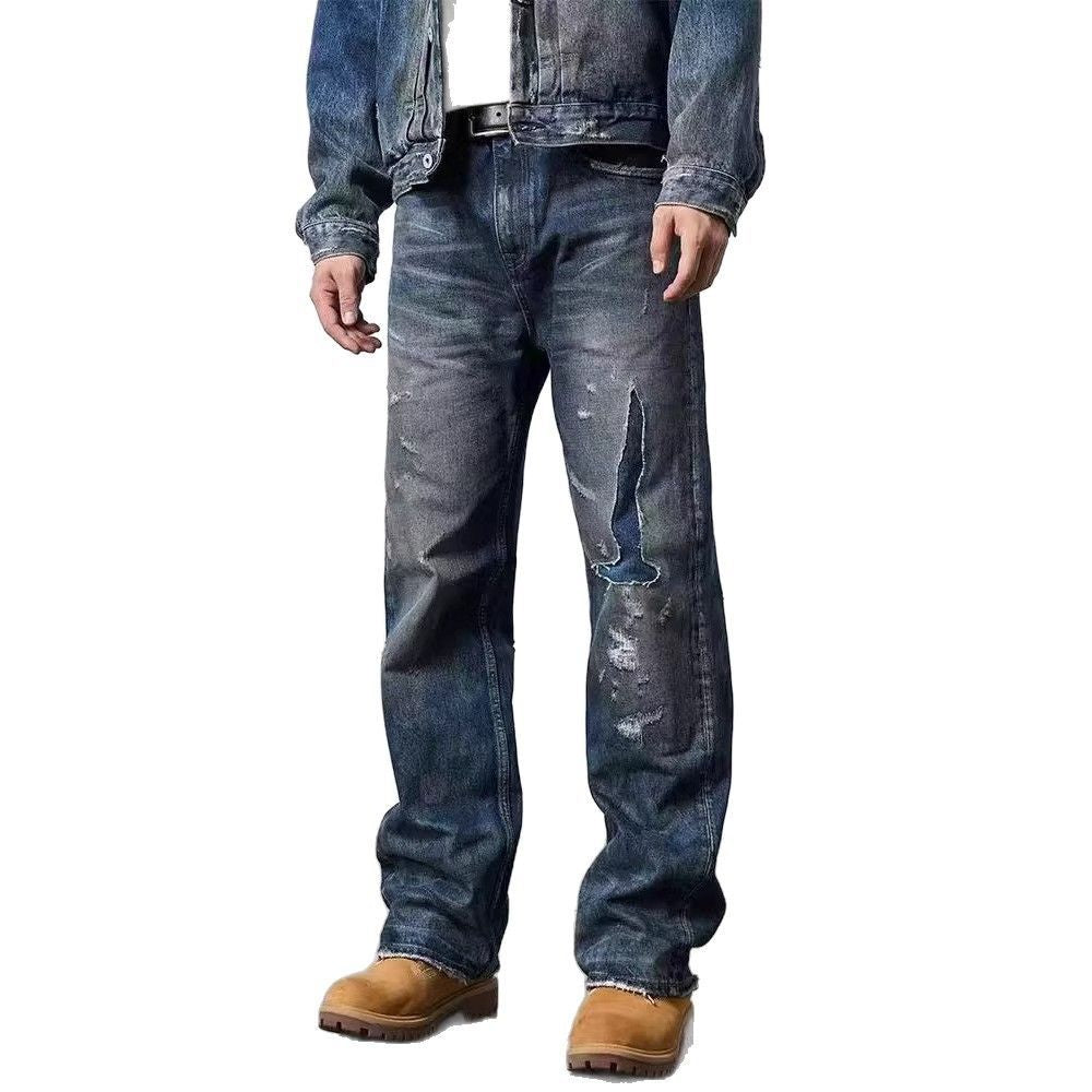 Men's Loose-Fit Destroyed Jeans Mune Fashion