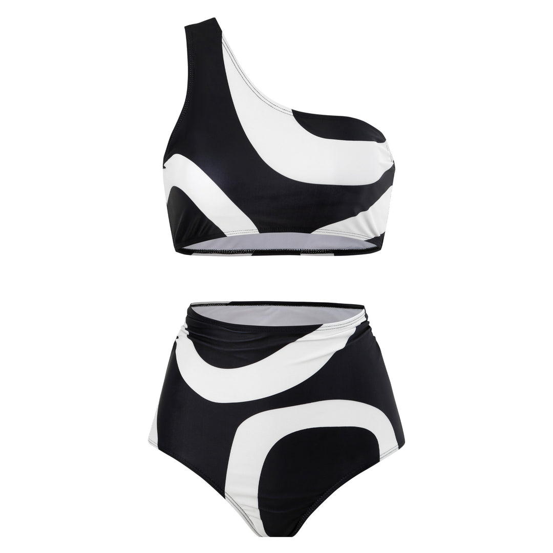 Women's bikini set with asymmetric top and elegant wrap skirt Mune Fashion