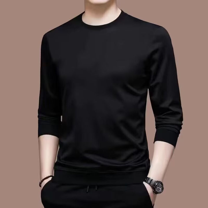 Men's Long Sleeve Shirt with Elegant Texture Mune Fashion