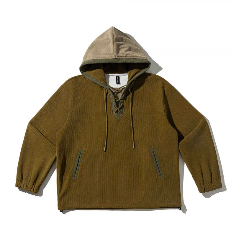 Unisex Oversize Hoodie with Lacing and Kangaroo Pockets Mune Fashion
