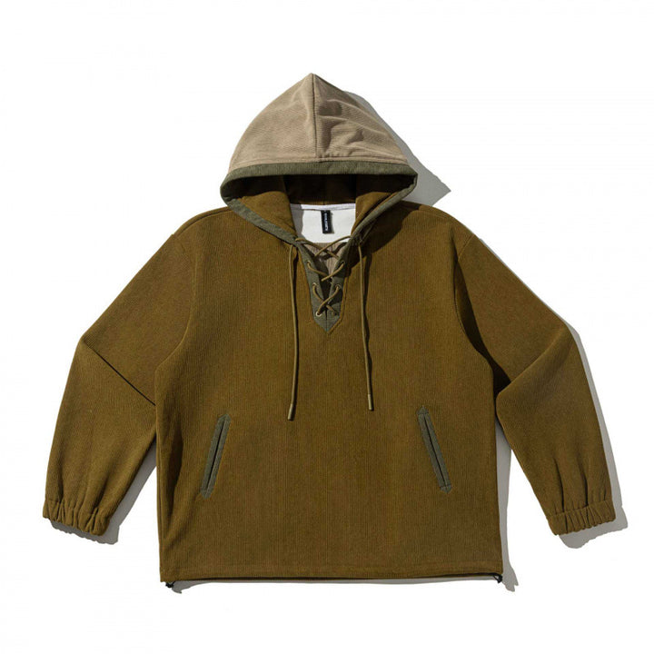 Unisex Oversize Hoodie with Lacing and Kangaroo Pockets Mune Fashion