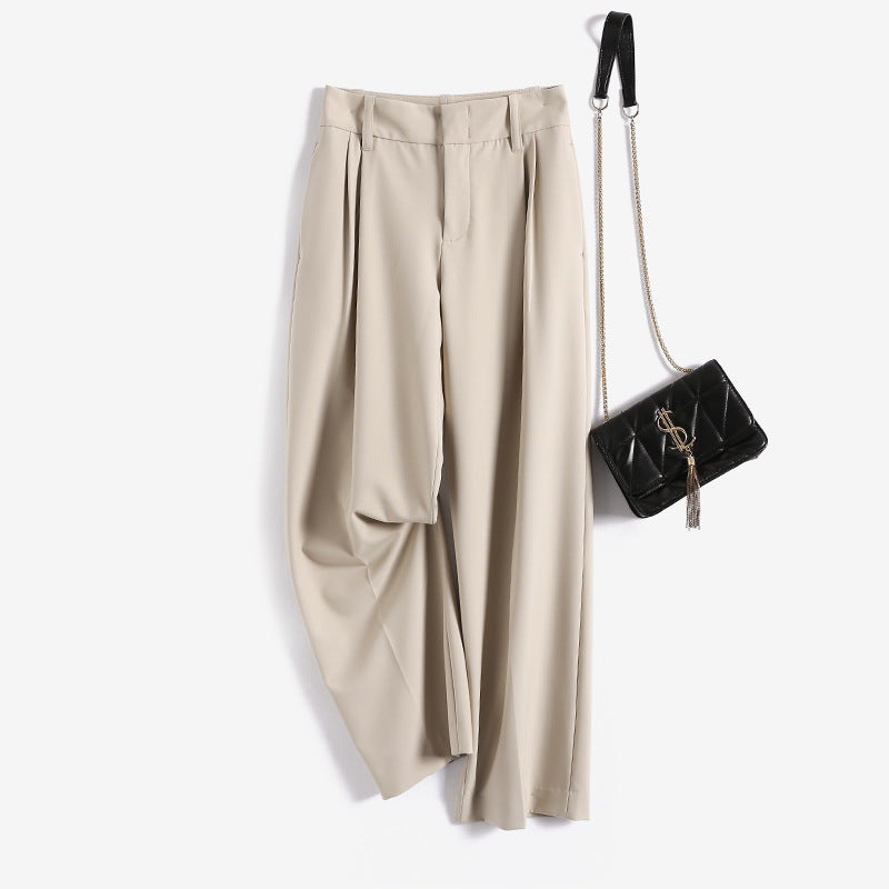 Women Elegant, high-waisted and flowing fabric trousers Mune Fashion