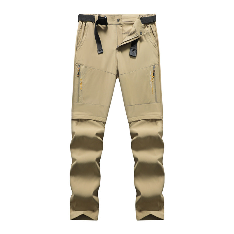 Men's outdoor pants with pre-shaped knees, zipper pockets, and integrated belt Mune Fashion