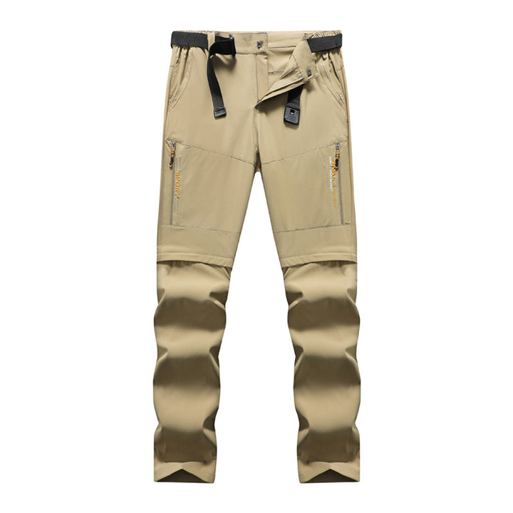Men's outdoor pants with pre-shaped knees, zipper pockets, and integrated belt Mune Fashion