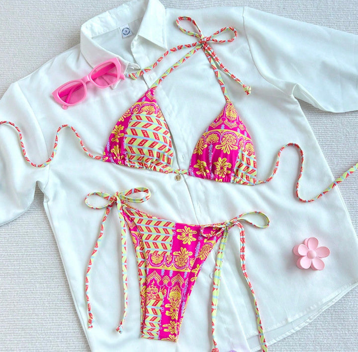 Women's Two-Piece Bikini with Fashionable Pattern Mix Mune Fashion