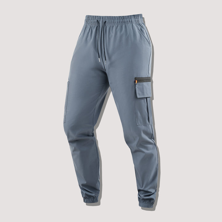 Men's Functional Cargo Jogging Pants with Zipper Pocket and Elastic Waistband Mune Fashion