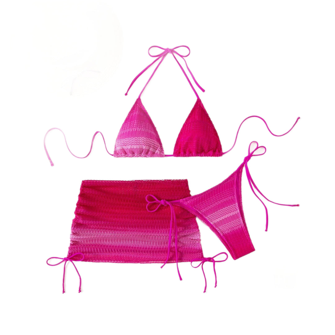 Women Triangle Bikini with combinable Wrap Skirt Mune Fashion